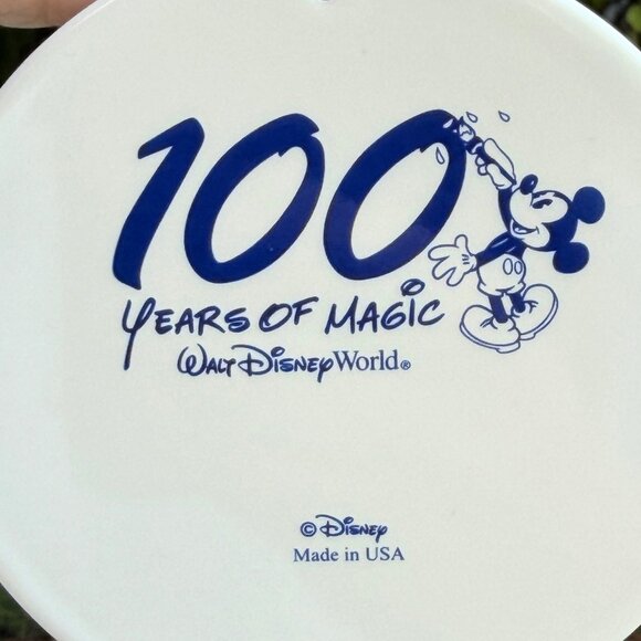 Walt Disney World "100 Years of Magic" Ceramic Disc Ornament Vintage 2001 - Picture 3 of 3